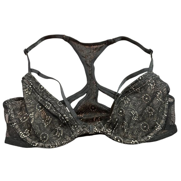 Victorias Secret Black Lace Very Sexy Unlined Demi Bra 32C With Racerback NWT - Picture 1 of 6